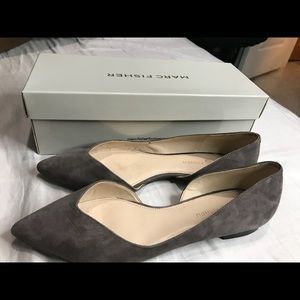 Marc Fisher Grey Suede Flats